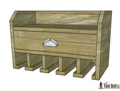 the plans for a wooden dresser with drawers