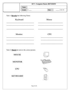 the computer worksheet is shown in black and white