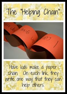 the helping chain for kids to make paper chains