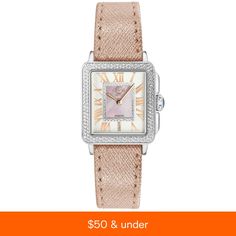 in stock Quartz Pink, Padova, Leather Buckle, Pearl Color, Cut Design, Pink Leather, Time Piece, Ring Designs, Leather Watch