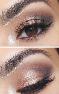 Bridal Makeup Natural Brown Eyes, Bridal Lashes, Wedding Makeup For Brunettes, Wedding Hairstyles And Makeup, Natural Smokey Eye, Brunette Makeup