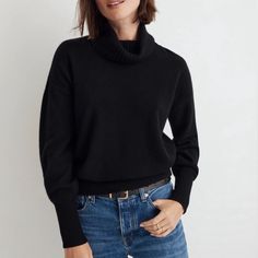 Lightweight Turtleneck Sweater In Black Cashmere With Slim Bell Sleeves. Perfect To Wear From Work To Meet Up With Friends. Approximate Measurements: Armpit To Armpit 18 1/2“ Length 22 1/4“ Bb104 Winter Fall Contemporary Classic Preppy Anthropologie Wool Cashmere Sweater Care, Farm Workers, Agricultural Development, Ribbed Turtleneck Sweater, Sleeveless Turtleneck, Madewell Sweater, Cashmere Turtleneck, Madewell Sweaters, Wool Turtleneck