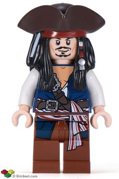 a lego figure is wearing a pirate outfit