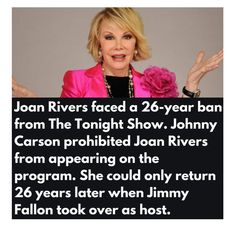 joan rivers faced 26 - year ban from the tonight show