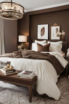 #homedecor #homedecoration #homedecoridea #homedecortips #homedecorinspo #homedecorative #homedecortions #homedecor4seasons #bedroom Layout Editorial, Bedroom Traditional, Brown Bedroom, Brown Walls, Traditional Bedroom, South Shore, Master Bedrooms Decor, Remodel Bedroom, White Bedroom