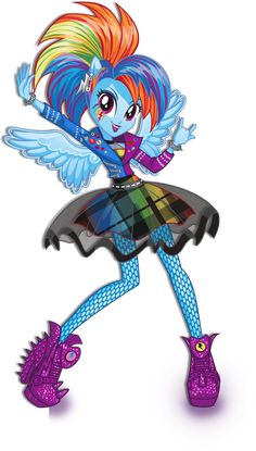 Rainbow Dash🌈 Mop Art, Rainbow Dash Human, Bio Art, Emo Kid