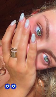 Alix Earle Nails, Blueberry Milk Nails, Color French Tip, Milk Nails, Blueberry Milk, Spring Break Nails, Broken Nails, Simple Gel Nails, Nail Pictures