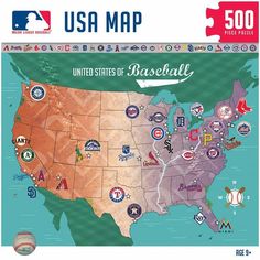 a map of the united states of baseball