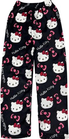 Kawaii Pajamas, Winter Pjs, Flannel Pajama Bottoms, Womens Flannel Pajamas, Sanrio Stuff, Pajama Bottoms Womens, Warm Pajamas, Lounge Pants Womens