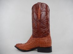 Wild West Boots Cognac Crocodile Cowboy Boot Skin: Calf x Crocodile Style: 900203 Color: Cognac Brown Crocodile Pattern Classic Boots, Brown Crocodile Pattern Snip Toe Boots, West Boots, Boots Cognac, Cowboy Boot, Wild West, Cognac, Cowboy Boots, Cowboy