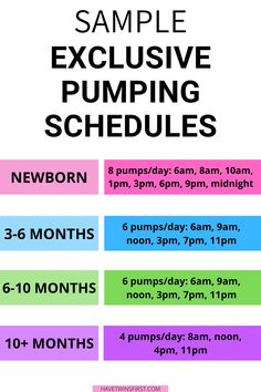 the flyer for an upcoming event with text that reads sample exhaustive pumping schedules