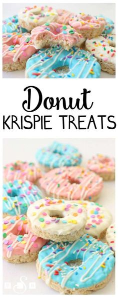 donut krispie treats with sprinkles on them