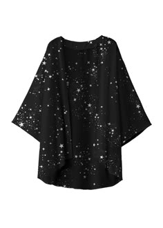 Galaxy Print, White Star, Printed Cardigan, Hand Drawn Design, Grown Up, Star Print, Look Cool, Unique Fashion, Aesthetic Clothes