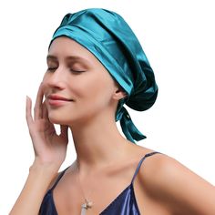 PRICES MAY VARY. ✅LUXURIOUS MATERIAL : The Zima silk sleep cap crafted from the softest 100% 22Momme, Grade 6A Mulberry Silk both sides, so you can feel comfy all night long. It is soft, luster and durable, most gentle on your delicate hair. ✅THE BENEFITS of SILK BONNET: The perfect night-time companion, this pure silk hair turban is designed to protect hair from breakage and frizz and lock in your natural hair oils. 100% Mulberry silk hair wrap have a soft, smooth texture that allows hair to sl Silk Shower Cap, Silk Hair Wrap, Silk Sleep Cap, Silk Hair Bonnets, Silk Bonnet, Hair Turban, Natural Hair Oils, Hair Bonnet, Silk Hair