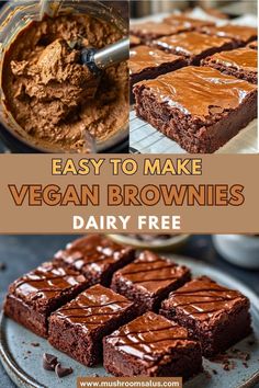 easy to make vegan brownies that are dairy free