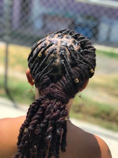 Loc Styles Large, Rass Hairstyles For Women, Rass Styles For Woman, Styles For Locks Dreadlocks Black Women, Two Braids Loc Styles, Long Dread Styles Black Women, Locs Hairstyles For Women Down, Mid Back Loc Styles, Crown Loc Styles For Women