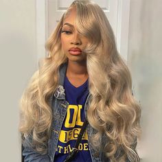 PRODUCT FEATURES Item:613 Blonde with Ash Blonde lowlights Body Wave Hair 13*4 Lace Front Human Hair Wigs Hair Material: 100% Remy Human Hair Wigs, 10A Grade Virgin Remy Hair, Body Wave Hair, Can Be Dyed And Bleached Easily. Hair Color: P10/613 Color( Different lights will make different color look) Length: 10 Inches-30 Inches Is Available, Very Soft, Healthy, and thick Base Material: Transparent Swiss Lace Lace Wig Type: 13x4 Lace Front Wig Cap Size: 22-22.5 Inches Average Size. Adjustable Cust Grey Balayage, Blonde Lowlights, Body Wave Lace Front Wig, Grey Blonde, Wave Lace Front Wig, Ash Blonde Highlights, Blonde Lace Front Wigs, Remy Human Hair Wigs, Low Lights Hair