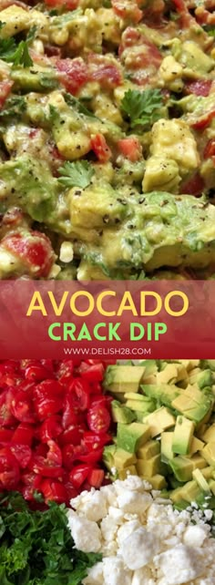 AVOCADO CRACK DIP - Delish28 Avocado Dessert, Cheesecake Dip, Taco Dip, Appetizers Easy Finger Food, Party Appetizers Easy, Party Appetizer, Avocado Recipes, Avocado Salad, Best Appetizers