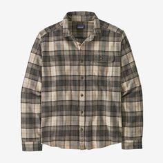 Built to be a staple in your closet for long-lasting wear. This soft, durable, lightweight flannel shirt is made of 100% Cotton in Conversion, which supports farmers on the path to organic certification. Made in a Fair Trade Certified™ factory. 100% Organic Cotton Flannel Made of 100% Cotton in Conversion double-sided brushed flannel Traditional Styling Traditional long-sleeved, button-front collared shirt for go-anywhere styling Pocket Details Left-chest pocket with single-button flap closure S Patagonia Flannel, Patagonia Long Sleeve, Country Men, Mens Shoes Boots, Winter Jackets Women, Collared Shirt, Pant Shirt, Cotton Flannel, Kids Sweatshirt