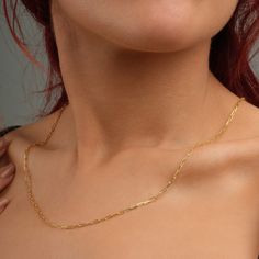 14k Gold Link Chain Necklace ,Paperclip Chain Necklace,Everyday Dainty Necklace 👀 ❤️Product Details ❤️Handmade / Handcrafted Fine Jewelry ❤️Metal:14K Gold Filled ❤️Chain Width: Approx. 3mm Colors: Silver Gold Rose Gold Other styles are available in our shop at https://www.etsy.com/shop/GoldPersonalized?ref=seller-platform-mcnav Please contact us if you have any questions or requests/ideas for our shop, we'd love to hear from you! Gold Oval Link Chain Necklace Gift, Delicate Chain Necklace With Rectangular Links For Gift, Figaro Chain Necklace With Rectangular Links As Gift, Gift Delicate Chain Necklace With Rectangular Links, Gift Figaro Chain Necklace With Rectangular Links, Gift Rectangular Links Delicate Chain Necklace, Gold Chain Paperclip Necklace For Gifts, 14k Gold Chain Necklace For Jewelry Making, Paperclip Chain Link Necklace For Jewelry Making