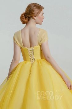 Elegant Court Train Up-Corset Wedding Dress CW2100 | Cocomelody #cocomelody #weddingdresses #newarrivals Sleeveless Princess Dress With Fitted Bodice, Yellow Sleeveless Evening Dress For Wedding, Princess Style Sleeveless Wedding Gown, Sleeveless Ball Gown For Debutante Ball, Sleeveless Wedding Dress With Lace-up Back, Sleeveless Tulle Princess Dress For Debutante Ball, Sleeveless Evening Dress With Fitted Bodice For Quinceanera, Sleeveless Evening Dress With Lace-up Back For Wedding, Sleeveless Evening Dress With Corset Back For Wedding