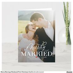 a wedding card with the words merry married on it