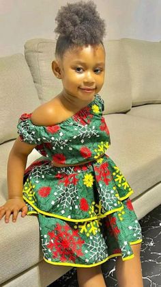 Ankara Children Gown Styles, Simple Short Ankara Gowns, Latest Children Ankara Gown, Ballas Gang, Short Ankara Dresses Classy, Children Wears, African Kids Clothes, Mom Daughter Outfits