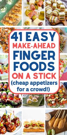 camping appetizers make ahead Easy Skewer Appetizers, Toothpick Appetizers Easy, Foods On A Stick, Cheap Finger Foods, Party Food Easy Cheap, Easy Skewers, Finger Foods Easy Party, Cheap Party Food, Cheap Appetizers