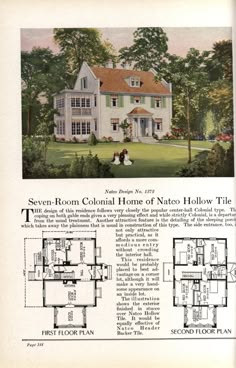 an old house is featured in the catalog for floor plans and home decorating magazines