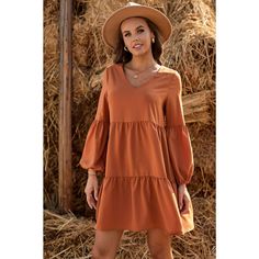 Boho Tiered Tunic Dress - Several Colors | Mini Dresses Vestidos Retro, Loose Tunic, Flowy Tunic, Cheetah Dress, Tiered Ruffle Dress, Dresses Indian, Dress Stores Online, Rust Dress, Family Picture