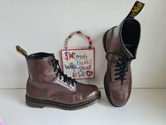 I have a selection of more than 500 pair of RARE, VINTAGE Dr Martens boots. Please visit my SHOP to check out my other DOCs. I will be listing new ones every day.  Dr Martens 1460 8 hole brown ankle leather boots UK11 EU46 US12 Let me know in case you have any questions Ankle Leather Boots, Vintage Dr Martens, Martens Boots, Dr Martens Boots, Mens Shoes Boots, Dr. Martens, Favorite Things Gift, Boots Men, Leather Boots