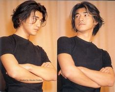 90s Asian Men Hair, 90s Hair Men Long, Takeshi Kaneshiro Long Hair, Guy Haircuts Asian, Long Guys Haircut, Asian Modeling Men, Long Asian Hair Men, Asian Mid Length Hair, Asian Long Hair Men