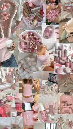 Pink Clean Girl, Pink Aura, Colorful Nail Designs, Girly Pictures, Aesthetic Collage