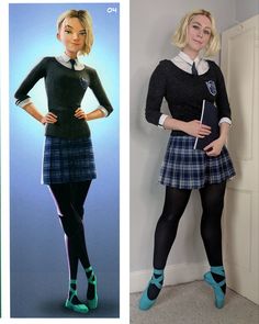 Gwen Stacy Costume, Spider Cosplay, Cosplay Skirt, Spider Gwen Cosplay, Girl Cosplay