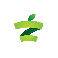 an apple logo with the letter s on it