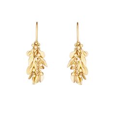 Meadow Cluster Dangle Earrings Nature Sculpture, Golden Leaves, Cluster Necklace, Cluster Earrings, Jewelry Designer, Jewelry Business, Diamond Shapes, Walk In, Seeds