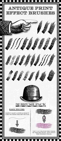 an old fashioned poster with different types of hats