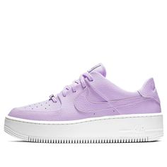 If you want something that is universally appealing, the Air Force 1 Low is here to meet your needs. Adapting to a simple and classic style, the low-cut silhouette can deliver a versatile look. The overlays on the upper can also add support and durability. \n Womens Air Force 1, Air Force 1 Sage Low, Nike Air Force 1 Sage Low, Purple Sneakers, Nike Womens, Air Force 1 Low, Nike Air Force 1, Sneakers Shoes, Stylish Sneakers