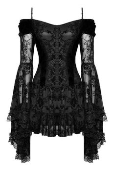 Romantic Goth Dress, Goth Dresses, Elegant Dresses Short, Dark In Love, Outfits Dress, Lace Patchwork, Dreamy Dress