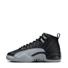 Some styles never fade, and the Jordan Retro 12 Youth Sneakers are one of them; they put a spin on a classic. Plus, they provide for a just-right fit with their lace-up closure. And with the encapsulated Air unit, they supply all-day, lightweight cushioning. Lace-up. Upper: Premium Leather, Fabric. Rubber outsole. Nike Air in heel. Padded tongue and collar. Mid-top. Jordan 6 Rings Black Ice, Jordan Retro 12, Jordan 12, Jordans 12, Black Wolf, Never Fade, Mid Top, Jordan Retro, Leather Fabric