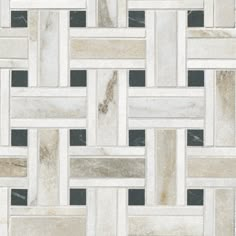 a white and grey tile floor with different patterns