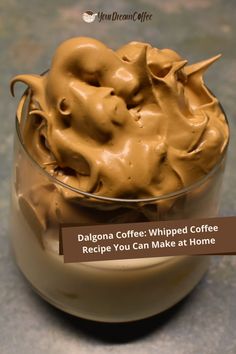 coffee whipped coffee recipe in a glass bowl