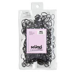 Let the power of polybands transform your look from messy to dressy! With 300 mixed-size, black polybands, you’ll always have plenty on hand to help you look your best whether you’re at work or working out, on a date or on a jog. Comes in a reusable zippered pouch. About scünci Hair Accessories When it comes to keeping your look on trend, scünci has you covered with today’s hottest hair accessories, including stylish bows, claw clips, headbands, super-comfy scrunchies, glitzy bobby pins, glam cl Pins For Hair, Stylish Headbands, Elastic Hair Ties, Zippered Pouch, Claw Clips, Emergency Kit, Hair Elastics, Look Your Best, Claw Clip