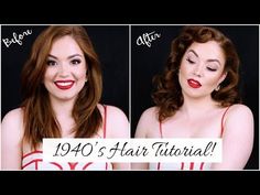 40s Women’s Hairstyles, 1940s Hairstyles For Long Hair Tutorial, 1940s Hair Tutorial, Victory Roll Hair, Russian Hairstyles, Hairstyles Magazine, 1940's Hair, 1920s Hair Tutorial, 1940s Party