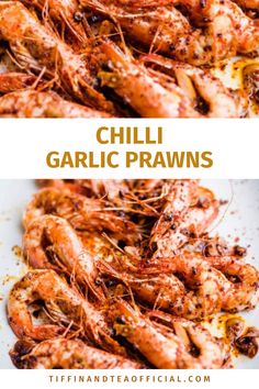 Chilli garlic prawns on platter Cooking Prawns, Prawn Starters, Chilli Garlic Prawns, Goan Prawn Curry, How To Make Chilli, Prawn Masala, Prawns Recipe