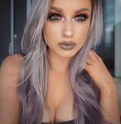 Beautiful Womens Makeup, Pastel Hair Short, Interesting Hair, Brazilian Hair Extensions, Brown Eyeliner, Brazilian Straight Hair, Lavender Hair, Pastel Hair, Drop Dead