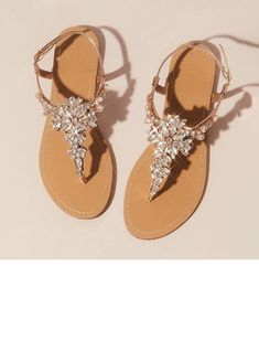 JJ's House Rhinestone Women's Flat Heel Beach Summer Flip-Flops Sandals Boho Faux Leather Buckle Open Toe Wedding Shoes. #JJ's House #Rhinestone #Women's #FlatHeel #Beach #Summer #FlipFlops #Sandals #Boho #FauxLeather #Buckle #OpenToe #WeddingShoes Wedding Sandals For Bride, Bridesmaids Heels, Bridal Boots, Bridal Jewels, Wedding Shoes Comfortable, Pretty Sandals, Sandal Style, Wedding Shoes Flats, Ankle Strap Sandals Heels