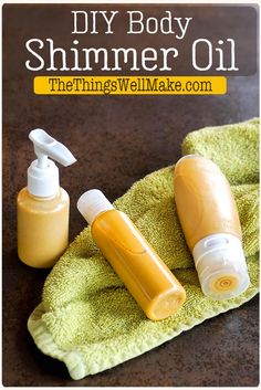 Diy Body Shimmer, Body Oil Diy, Oil For Glowing Skin, Bronzing Oil, Sage Recipes, Scented Body Oils, Body Shimmer