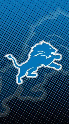 the detroit lions logo on a blue background