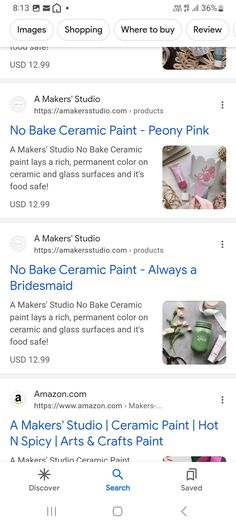 an image of the facebook page for crafts and crafting with pictures on it, including two